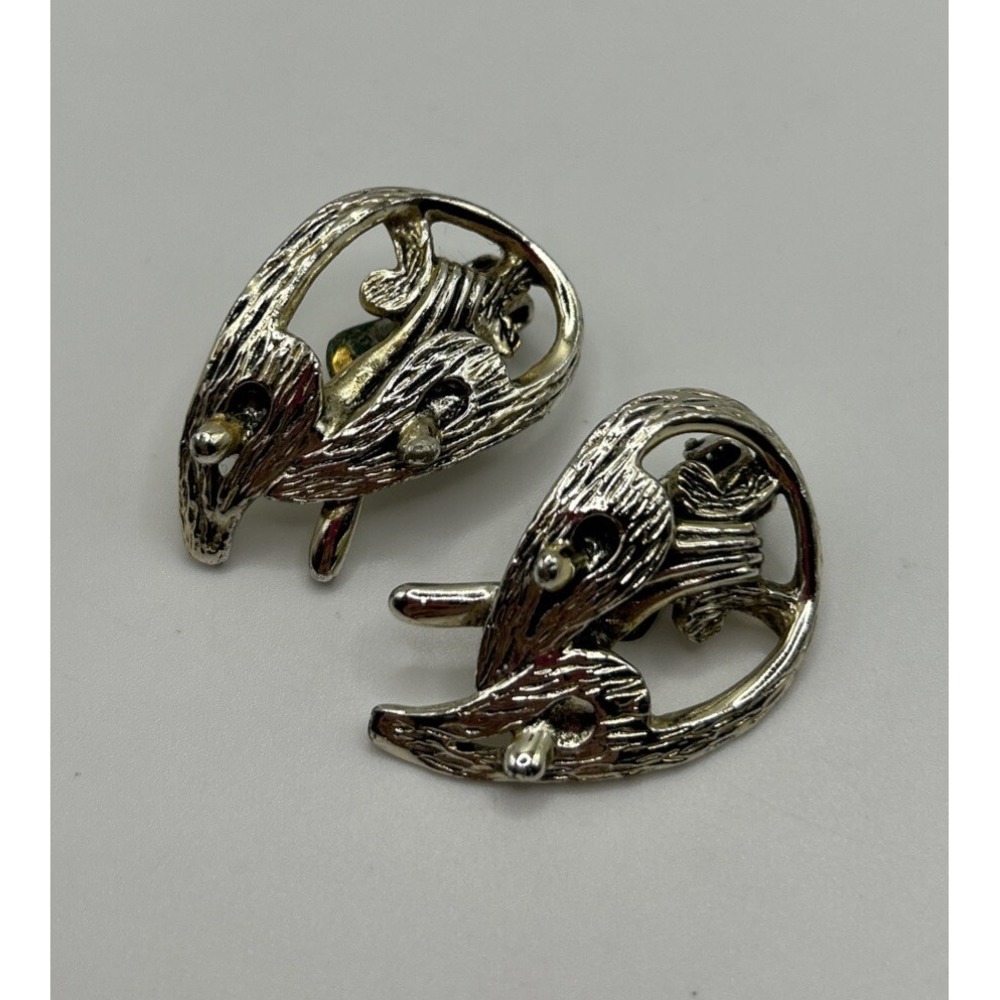 Vintage Selini Modernist Abstract Clip On‎ Earrings